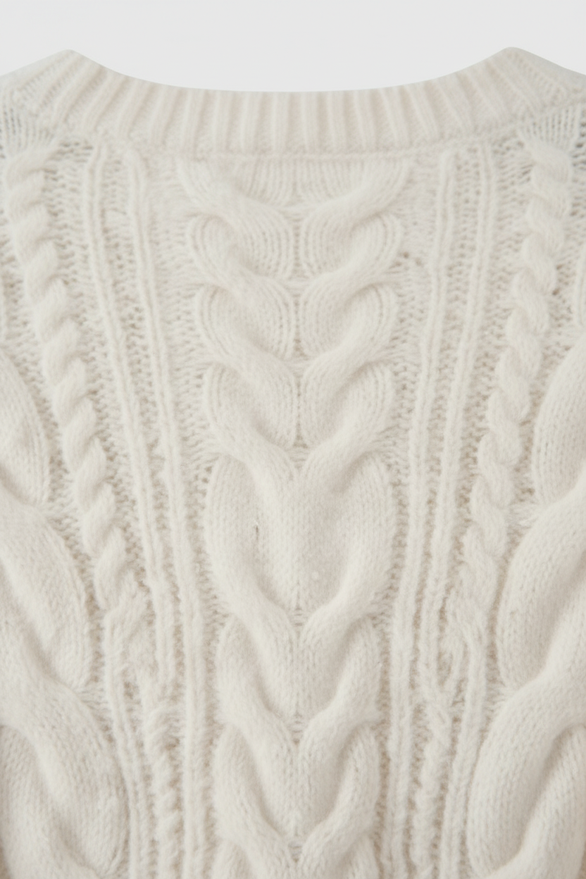 Cardigan : Women's White V-Neck Knit Cardigan Sweater - Lightweight & Soft in van Vanda Liamo