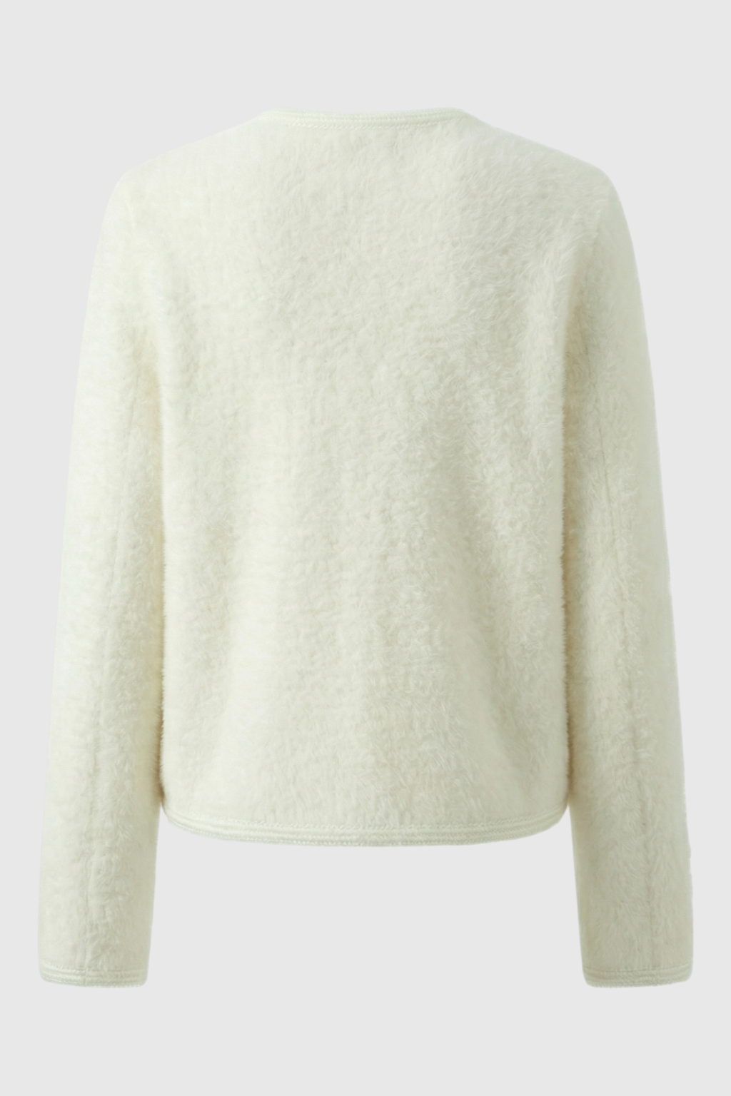 Cardigan : Women's White Soft Knit Crew Neck Cardigan Sweater - Lightweight & Comfortable in van Vanda Liamo