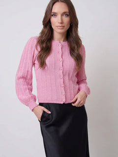 Women's Soft Pink Knit Cardigan