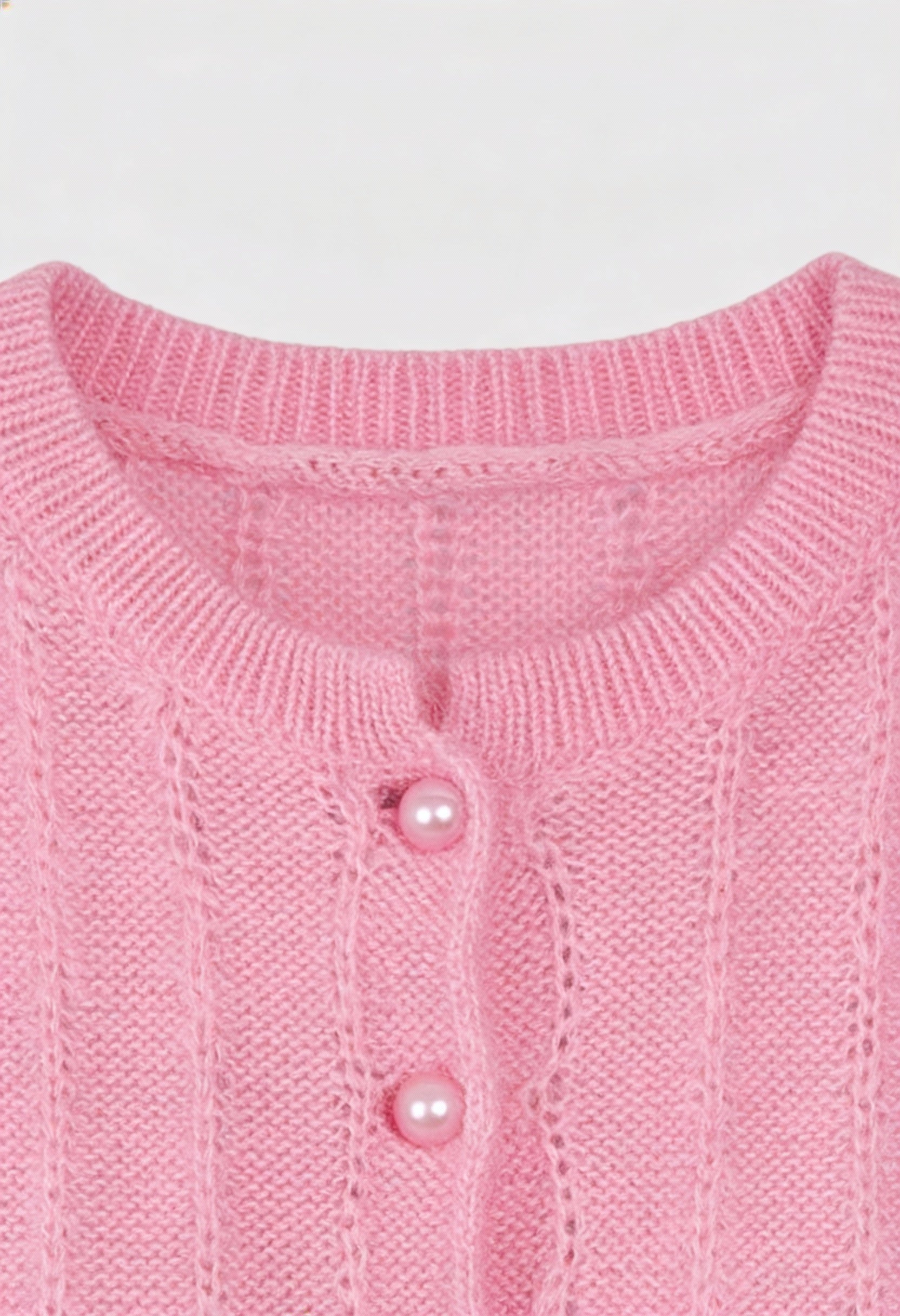 Cardigan : Women's Soft Pink Knit Cardigan in van Vanda Liamo