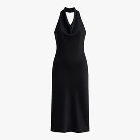 Dresses : Women's Black Midi Backless Summer Dress with Pockets - Lightweight & Breathable in Black van Vanda Liamo