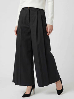 Women's Black High-Waisted Wide Leg Palazzo Pants - Flowy & Comfortable