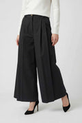 Women's Black High-Waisted Wide Leg Palazzo Pants - Flowy & Comfortable