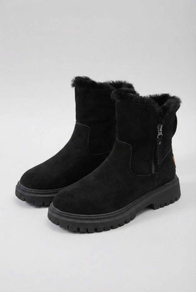 Women's Boots : Women's Black Waterproof Insulated Snow Boots for Winter in Black One Size van Vanda Liamo