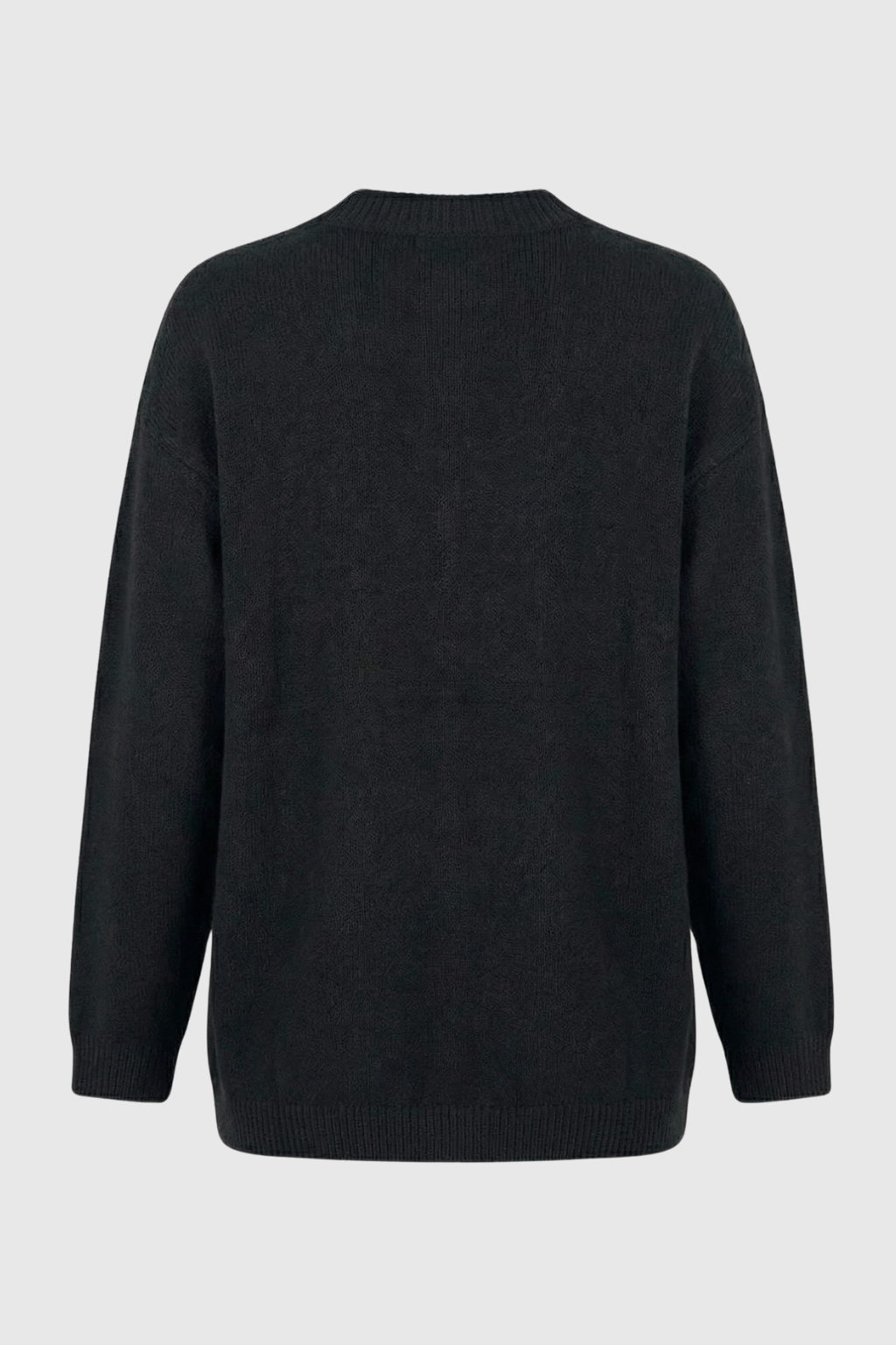 Cardigan : Women's Black V-Neck Knit Cardigan in van Vanda Liamo