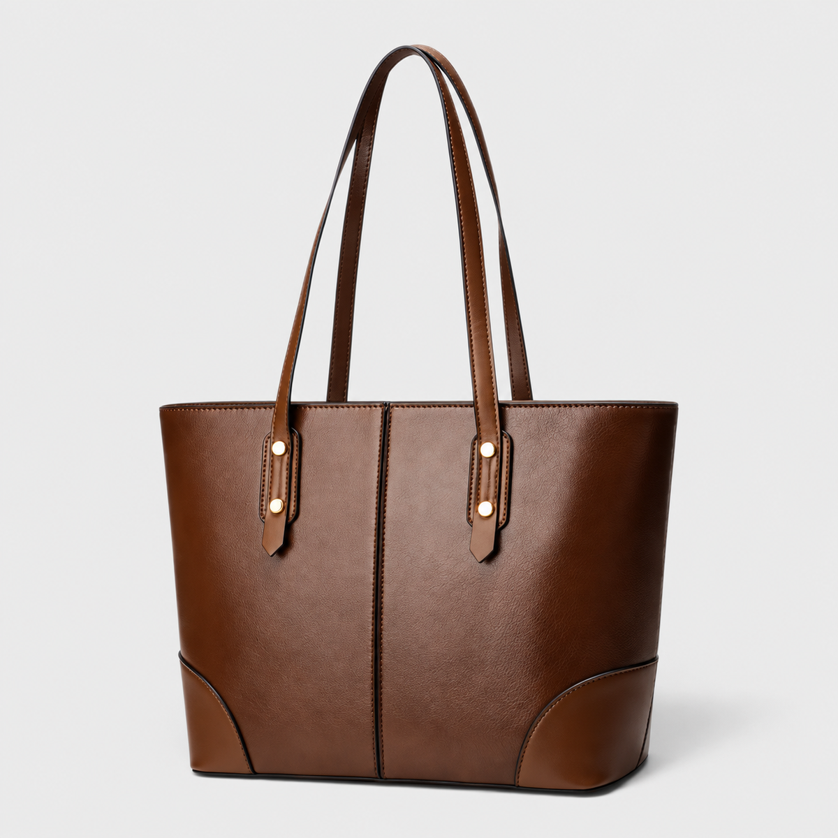 Handbag : Vintage Leather Shoulder Bag for Women with Large Capacity in Brown van Vanda Liamo