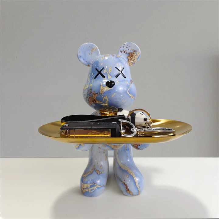 Decorative Bear Storage Tray Figurine