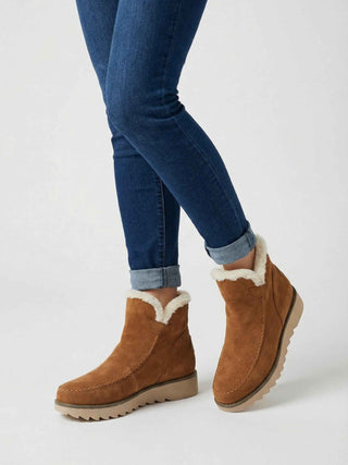 Deep Brown Ankle Boots - Lined