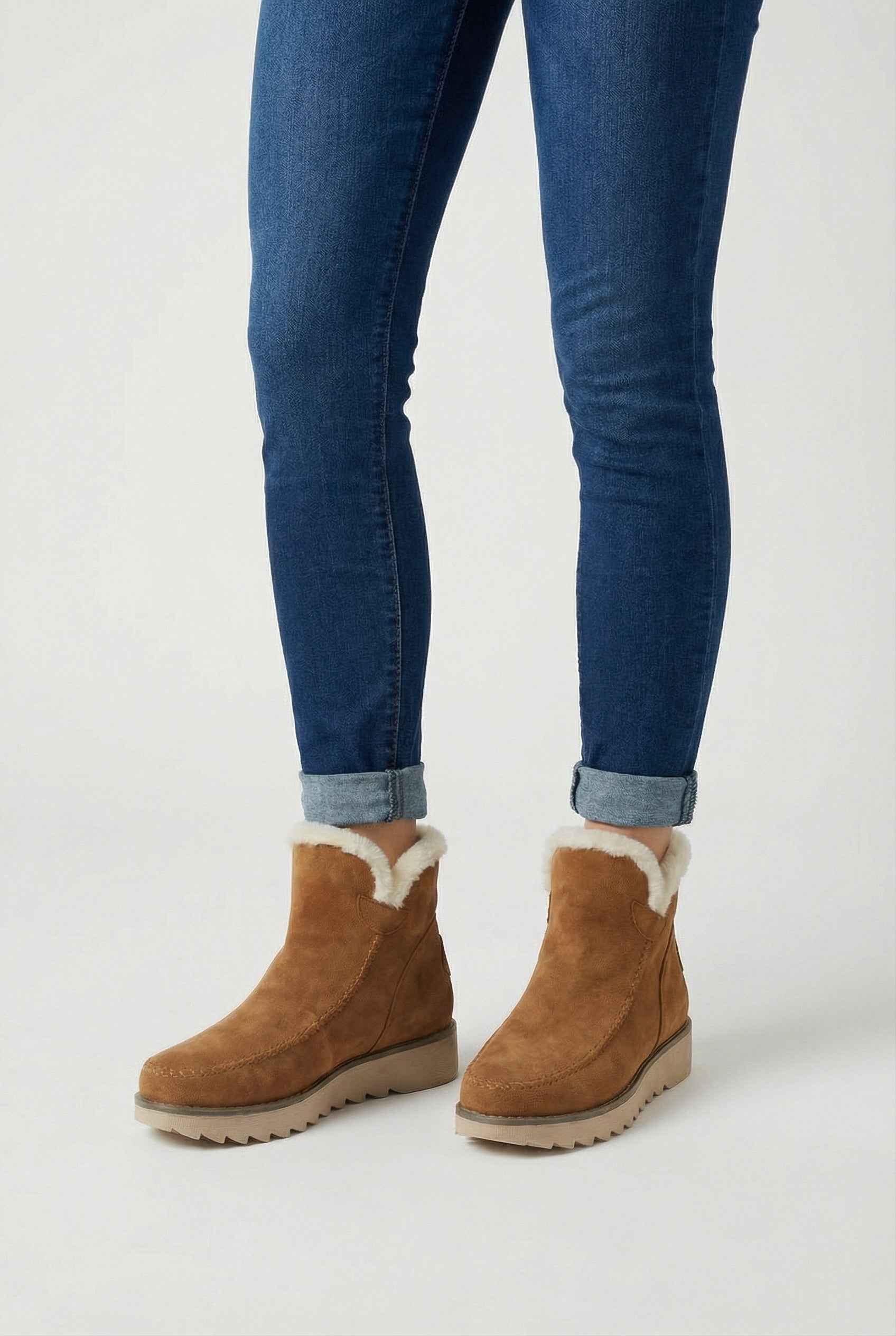 Women's Boots : Deep Brown Ankle Boots - Lined in van Vanda Liamo