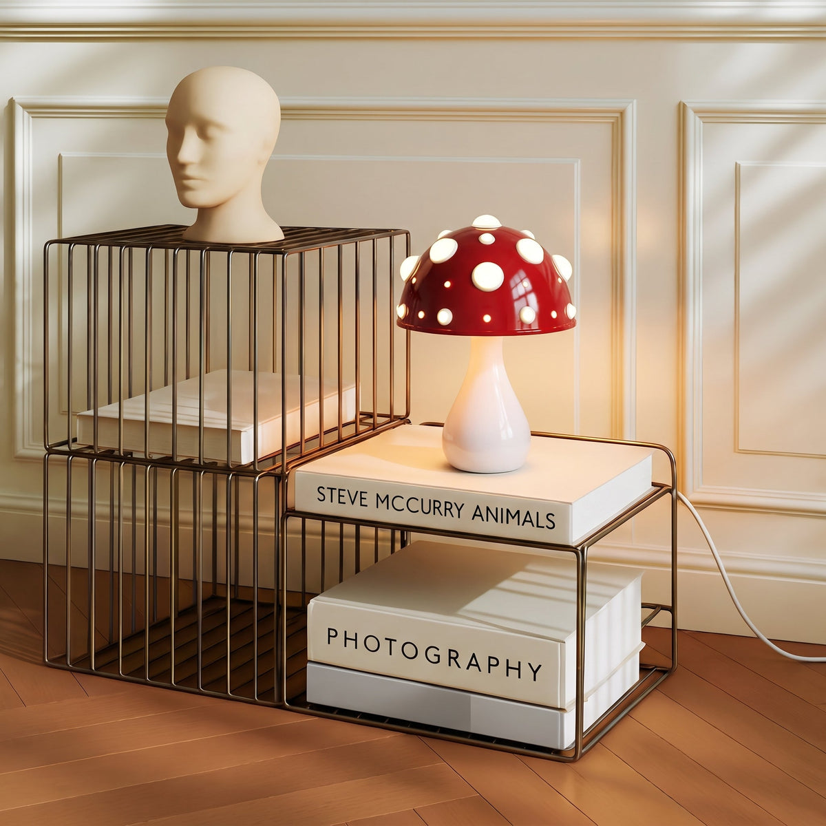 Mushroom Table Lamp - Modern Metal Dimmable Design
