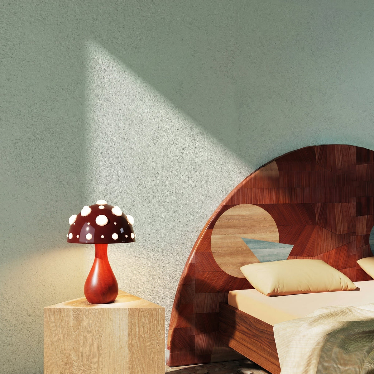 Mushroom Table Lamp - Modern Metal Dimmable Design