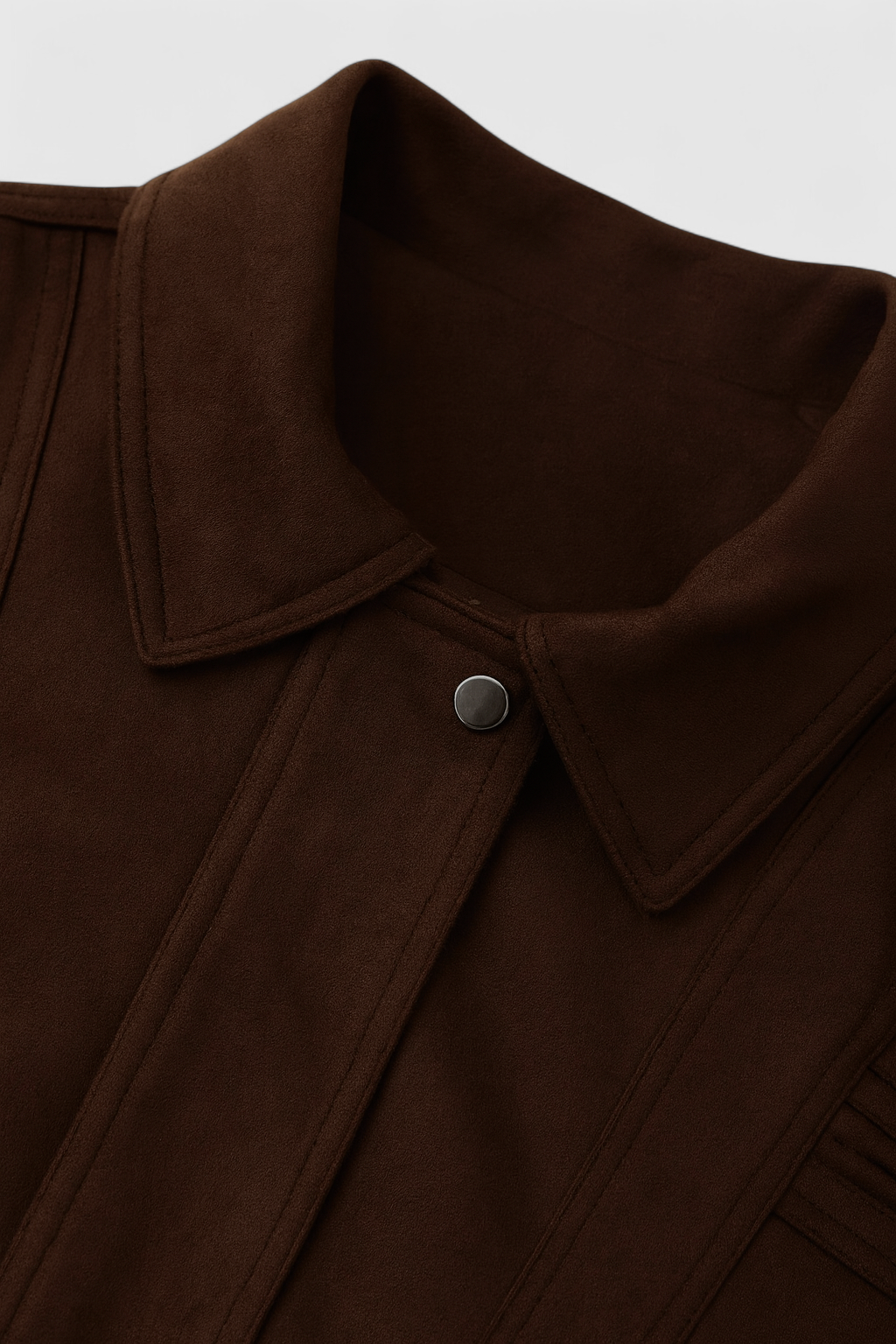 Jacket : Women's Dark Brown Faux Leather Bomber Jacket - S, M, L, XL in van Vanda Liamo