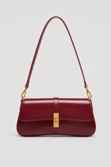 Elegant Compact Shoulder Bag – Clean Silhouette with Polished Accent