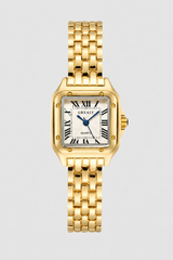 Elegant Square Link Watch – Roman Numeral Dial with High-Shine Finish