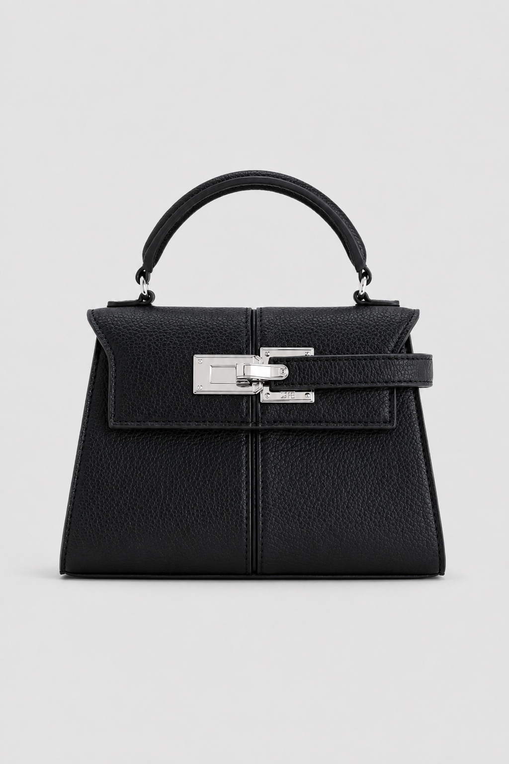 Elegant Trapezoidal Mini Handbag – Structured Silhouette with Textured Finish