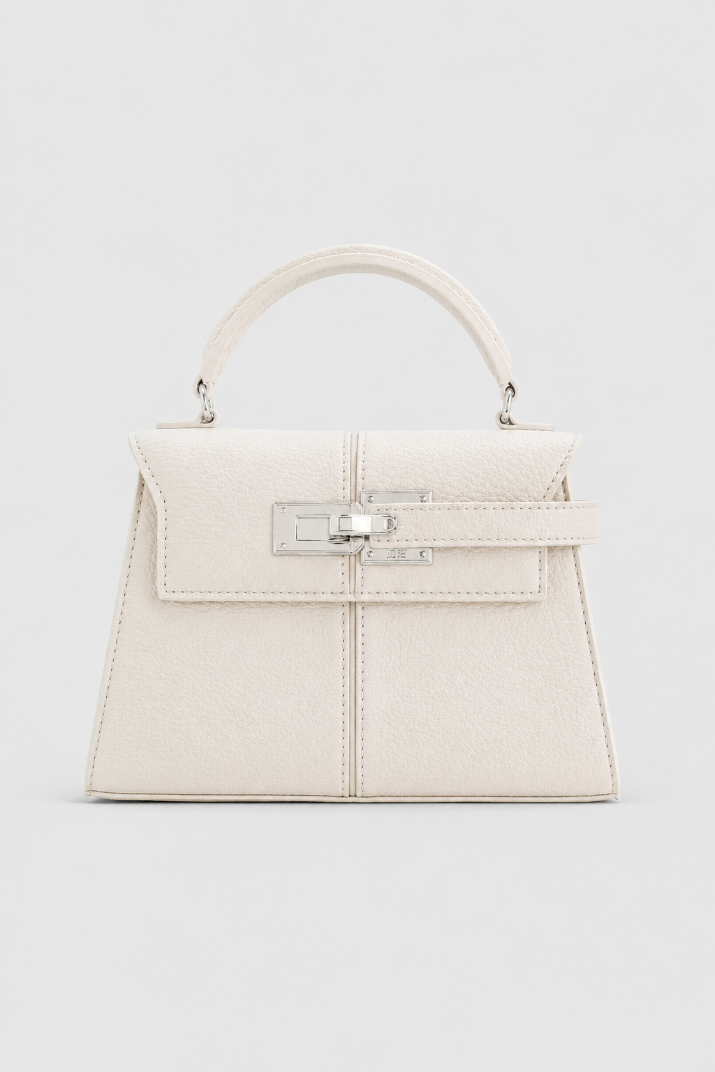 Elegant Trapezoidal Mini Handbag – Structured Silhouette with Textured Finish