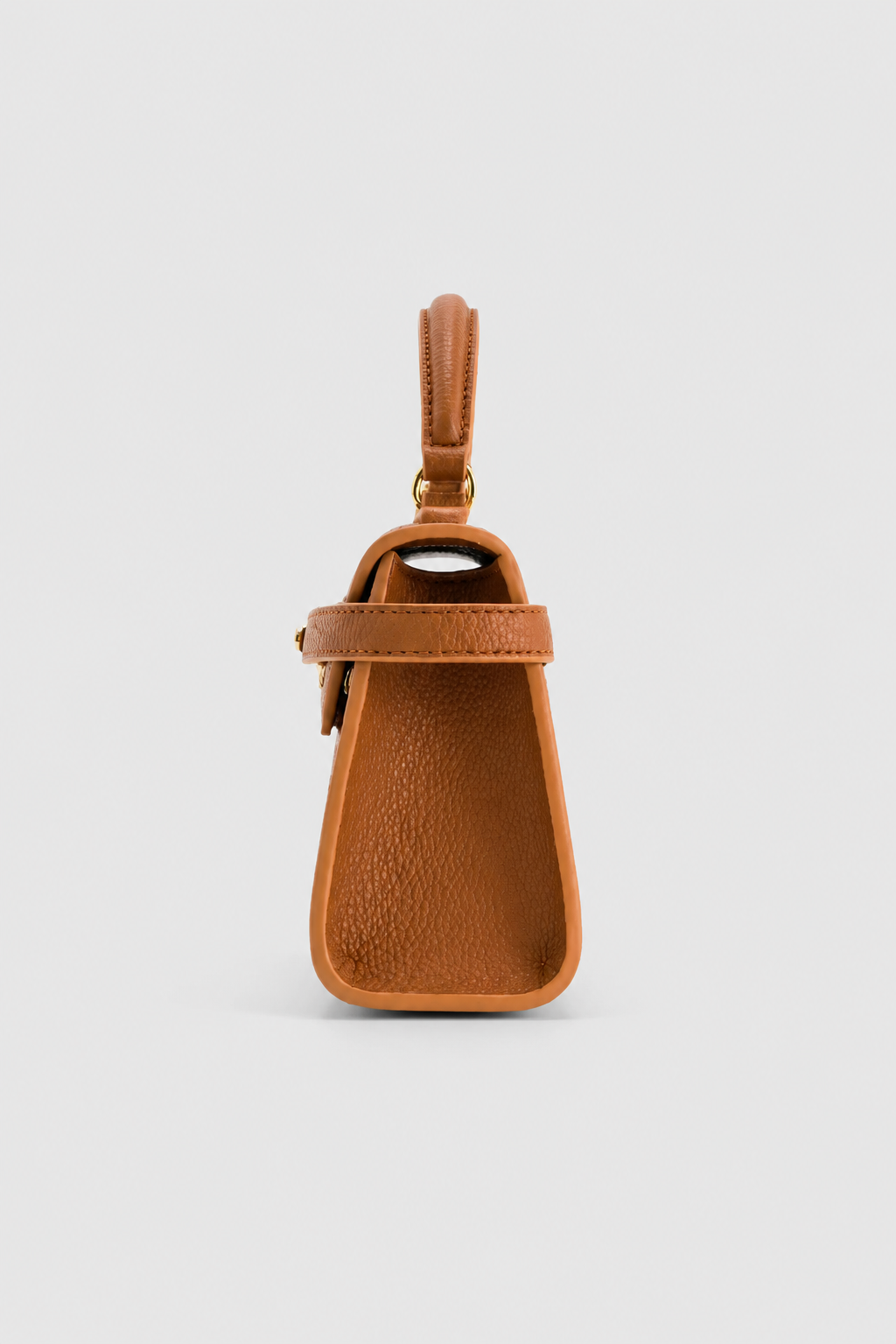 Elegant Trapezoidal Mini Handbag – Structured Silhouette with Textured Finish