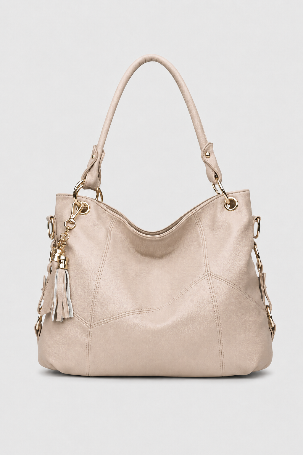 Handtas : Elegant women's handbag - Spacious, stylish & durable in Beige van Vandaliamo
