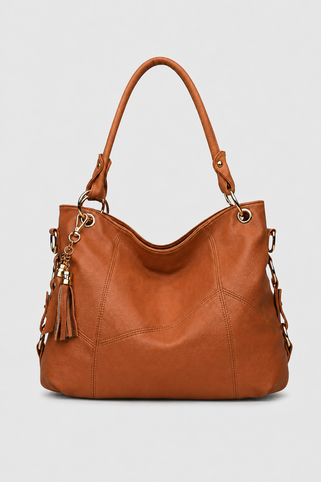 Handtas : Elegant women's handbag - Spacious, stylish & durable in Brown van Vandaliamo
