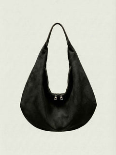 Women's Suede Hobo Handbag - Stylish Shoulder Bag for Everyday Use