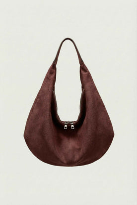 Handbags : Women's Suede Hobo Shoulder Bag - Chic, Spacious Everyday Handbag in Coffee One Size van Vanda Liamo