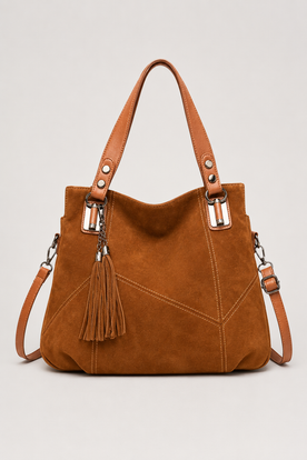 Handtas : Everyday Essential Tote Bag - Durable Canvas Shoulder Bag for Women in Brown van Vandaliamo