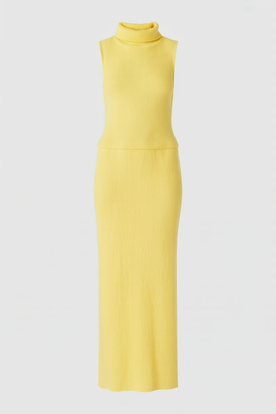 Women's Set : Women's Yellow Knit Skirt & Top Set - High-Quality in Yellow One Size van Vanda Liamo