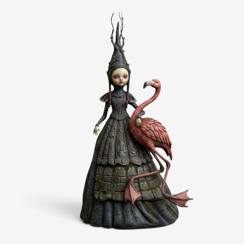 Gifts – Seasonal – Halloween : Gothic Witch Figurine with Staff in A van Vandaliamo
