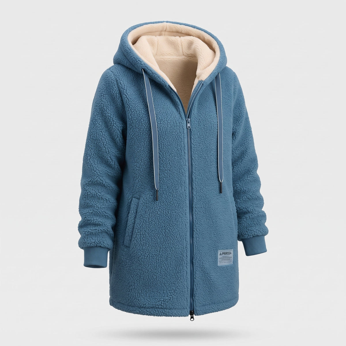Jacket : Women's Hooded Teddy Jacket with Zip Closure in van Vandaliamo