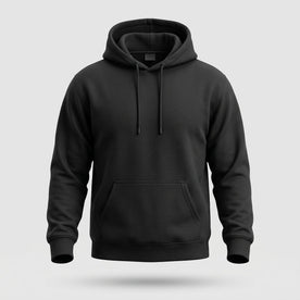 Fashion : Men's Black Casual Hoodie - Everyday Pullover Hoodie in Black van Vanda Liamo