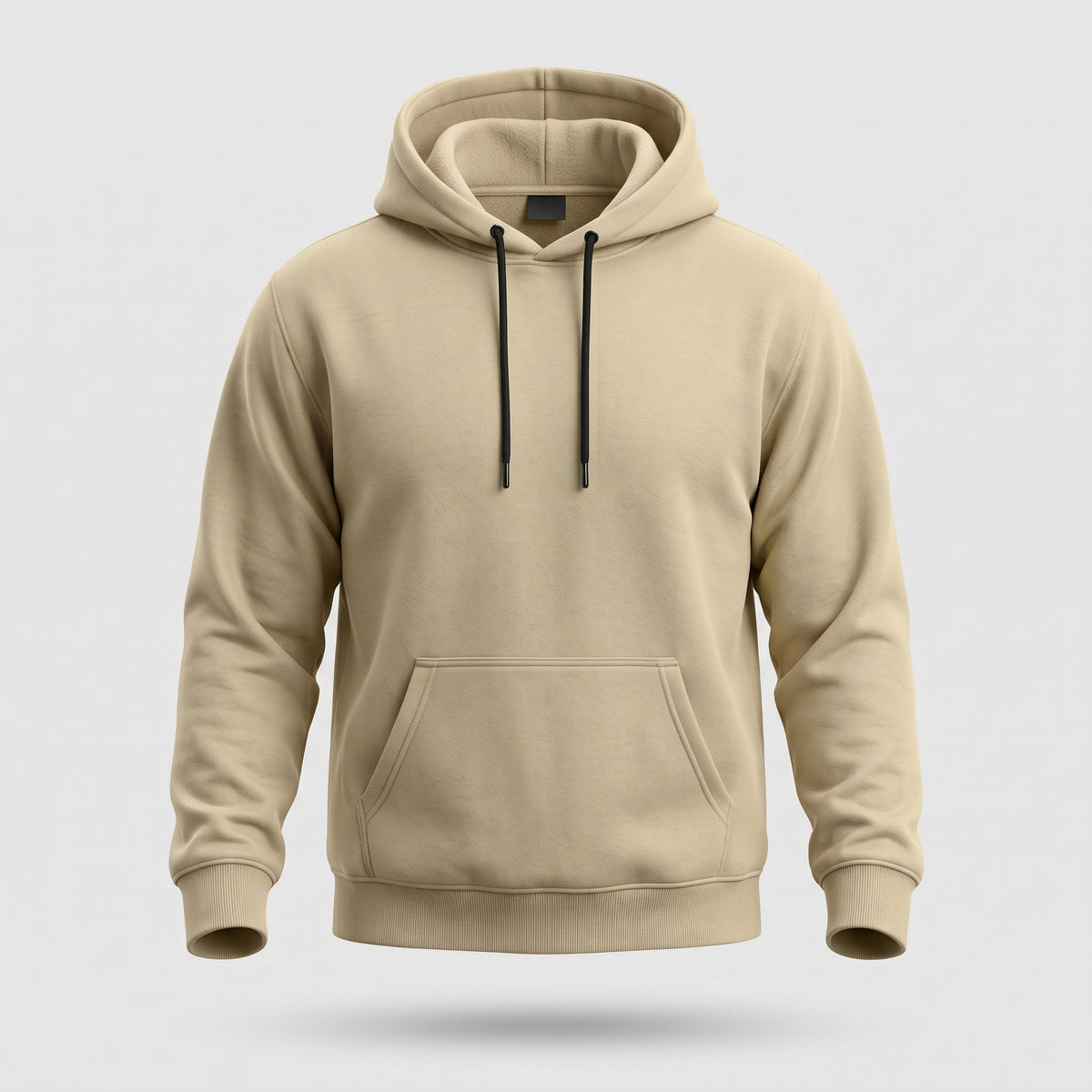 Fashion : Men's Black Casual Hoodie - Everyday Pullover Hoodie in Beige van Vanda Liamo