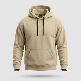 Fashion : Men's Black Casual Hoodie - Everyday Pullover Hoodie in Beige van Vanda Liamo