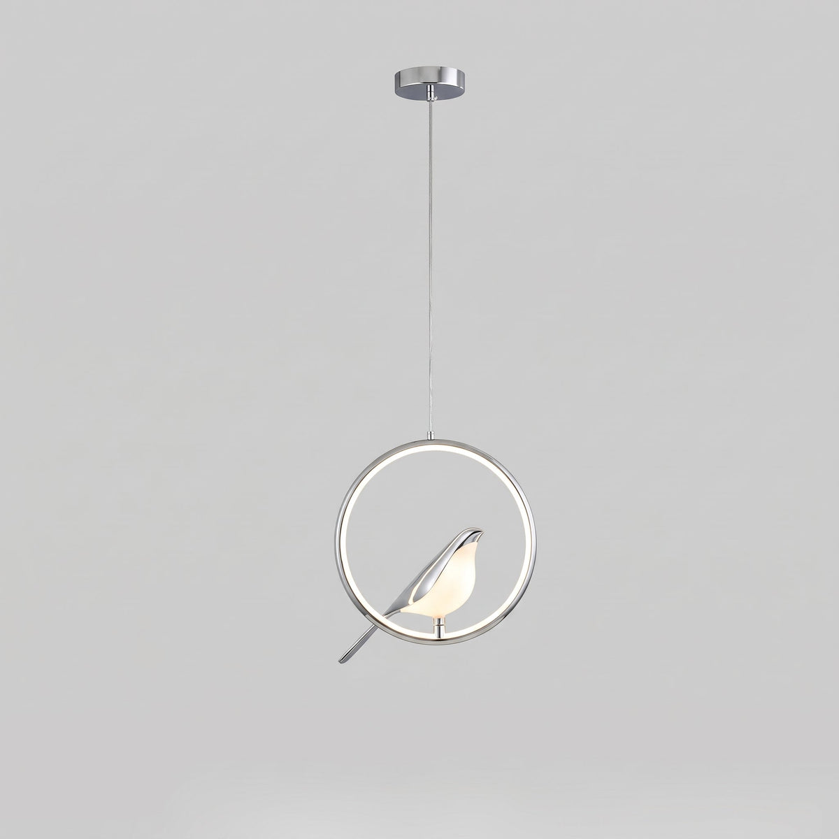 Golden Bird Pendant Lamp – LED Sculpture Ceiling Light