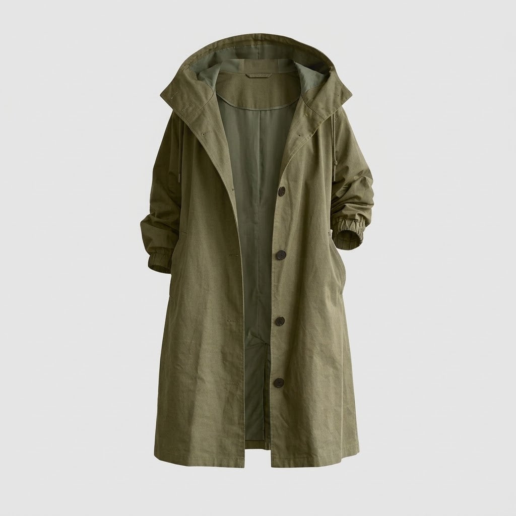 Fashion : Women's Waterproof Trenchcoat with Long Fit in van Vanda Liamo