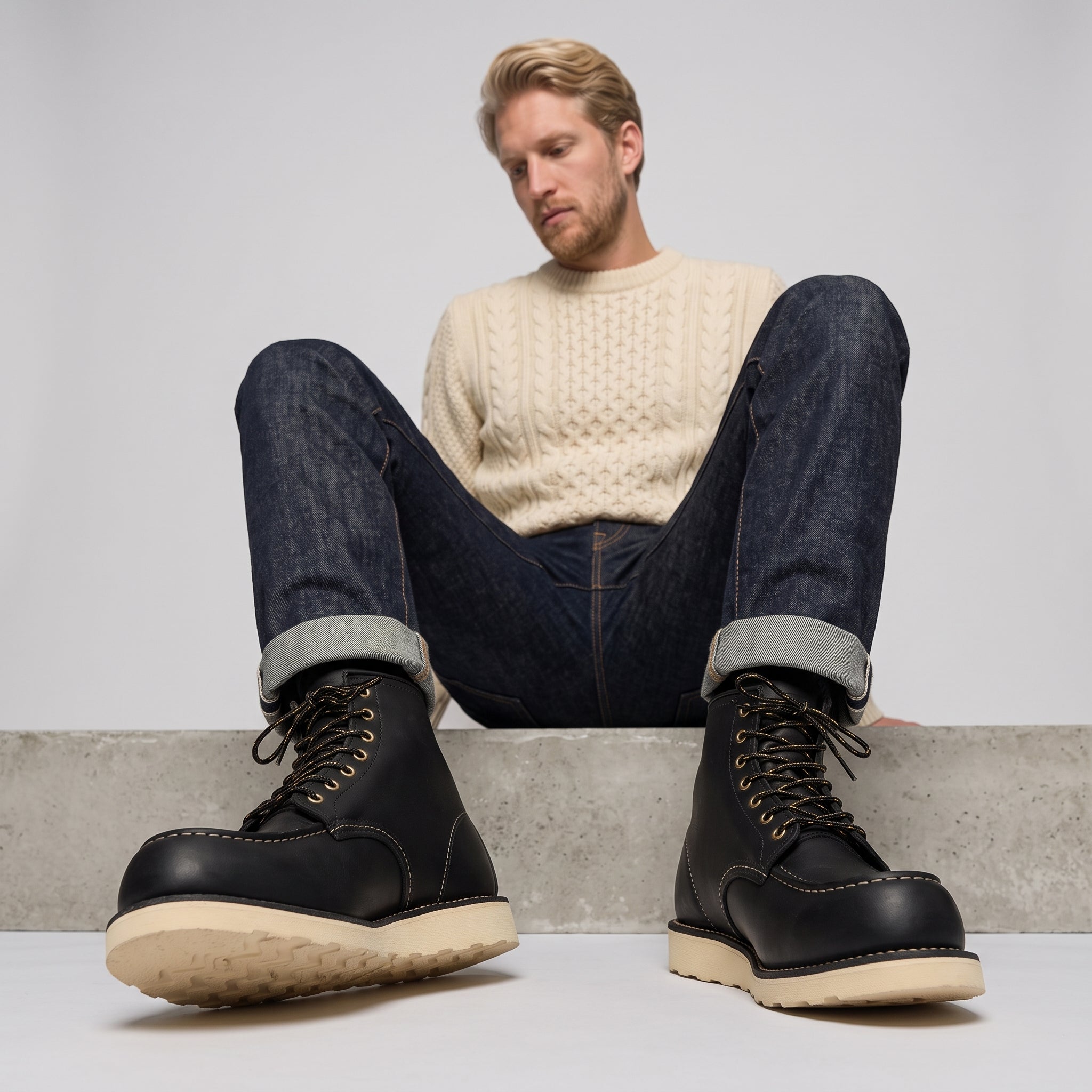 Men's Classic Lace-Up Boots - Durable, All-Day Comfort