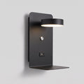 DualDelight LED Wall Lamp with Shelf & USB Port