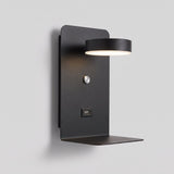 DualDelight LED Wall Lamp with Shelf & USB Port
