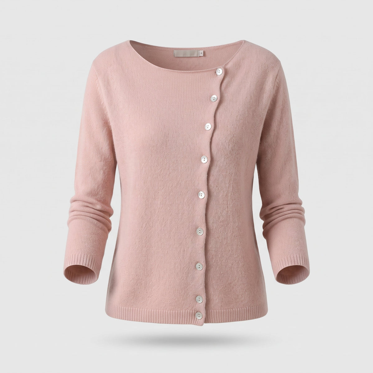 Fashion : Women's Elegant Wool Cardigan - Lightweight Layering Piece in Pink van Vanda Liamo