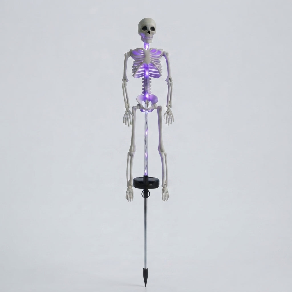 Solar Skeleton Garden Stake Light - LED Halloween Yard Decor