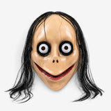 Creepy Halloween Mask with Long Hair