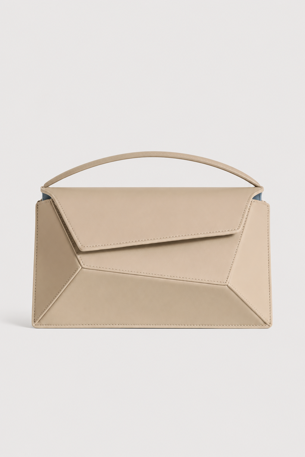 Geometric Accordion Mini Shoulder Bag – Structured Multi-Tonal Silhouette with Asymmetrical Flap