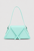 Geometric Triangular Mini Bag – Sleek Matte Silhouette with Adjustable Buckled Strap