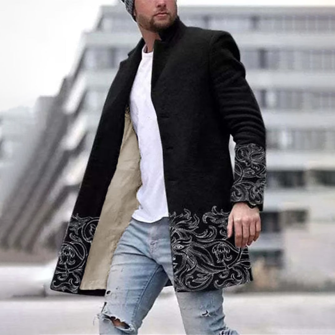 Menswear/Outerwear : Men's Fashion Jacket - Unique Abstract Pattern, Laurent in van Vanda Liamo