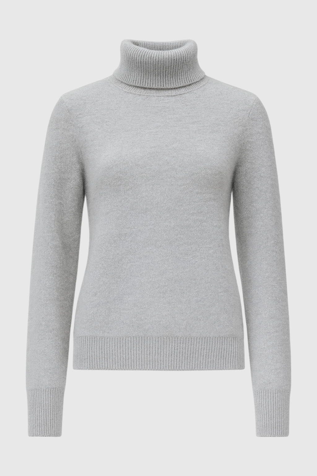 Women's Sweaters : Gray Fleece Lined Thermal Turtleneck Sweater in Grey van Vanda Liamo
