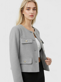 Women's Gray Winter Short Jacket