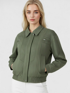 Women's Green Bomber Jacket