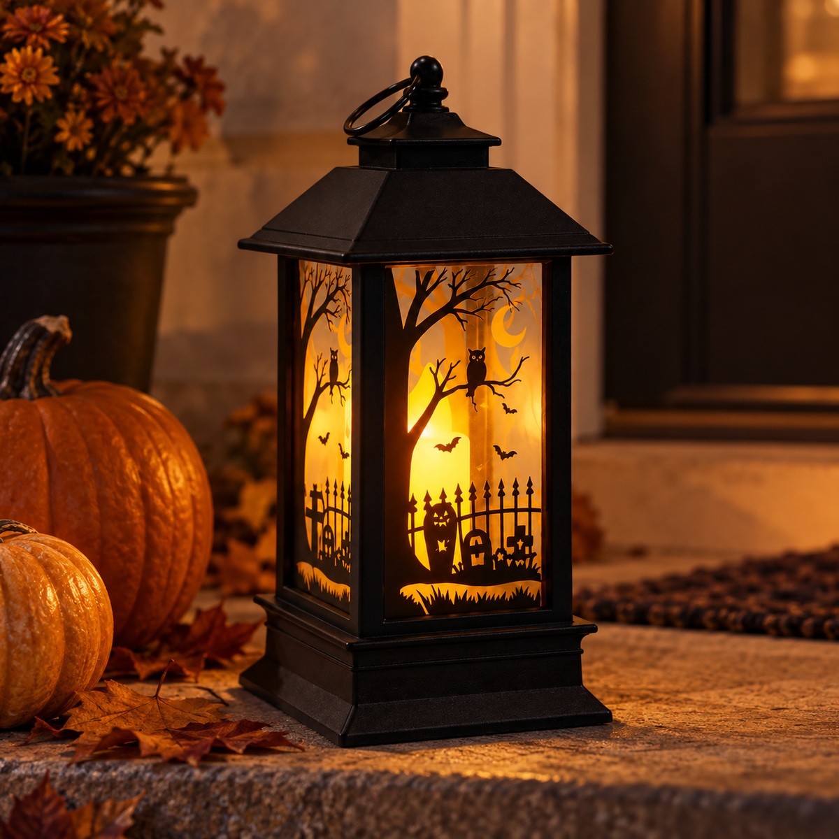 Halloween Lantern Tealight Holder – Spooky Glow Decor