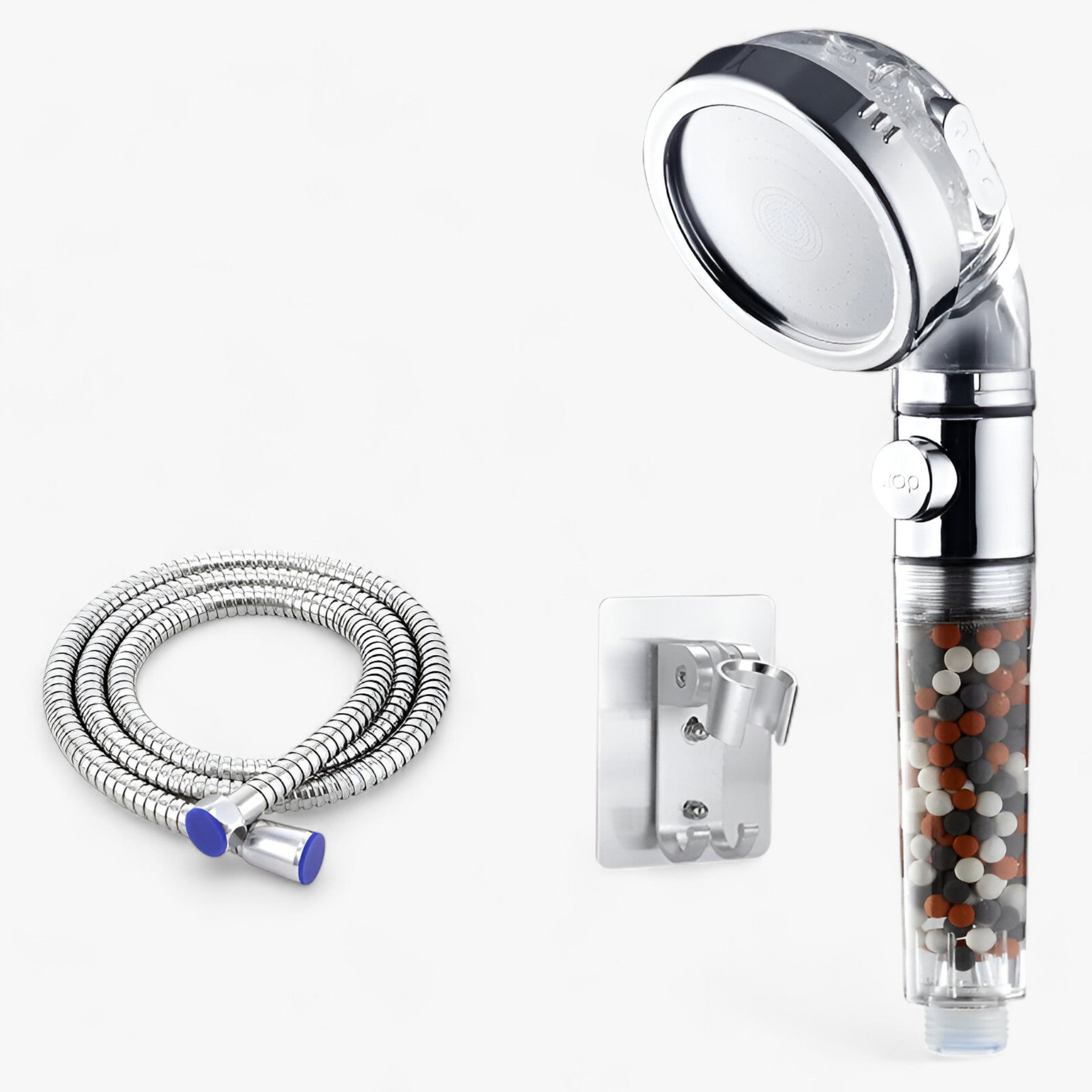 house & garden : PureFlow | High-pressure Shower Head - 3 Settings and Tourmaline Filter in Shower Set van Vandaliamo