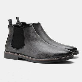 Boots : Men's Chelsea Boots with Elastic Side Panels in Grey van Vanda Liamo