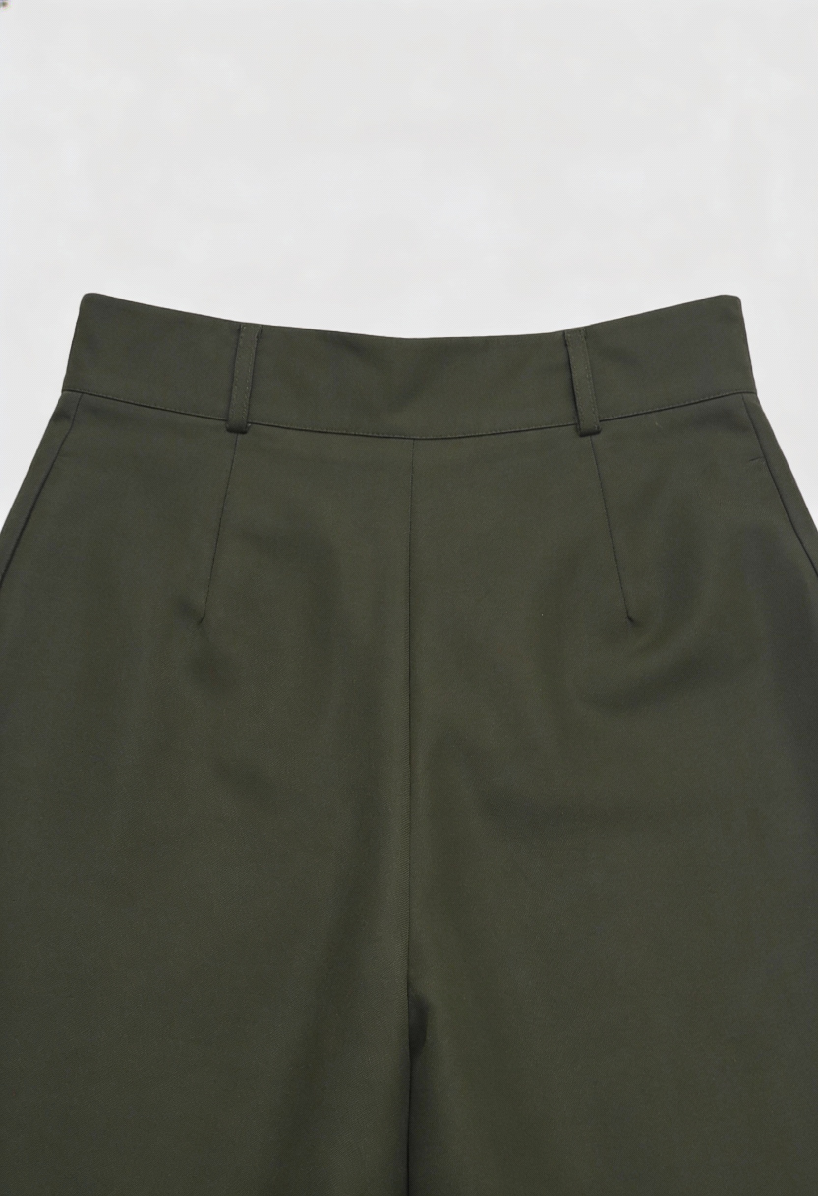 Pants : Women's High-Waisted Wide-Leg Army Green Cargo Pants in van Vanda Liamo